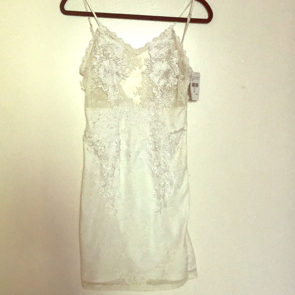 White see through top dress